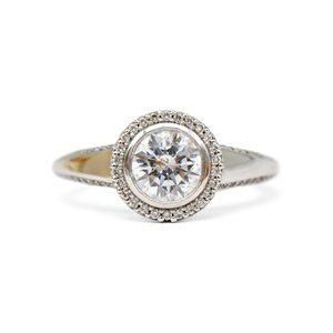 Ritani Round Diamond Halo Engagement Ring